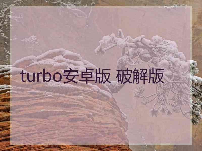 turbo安卓版 破解版