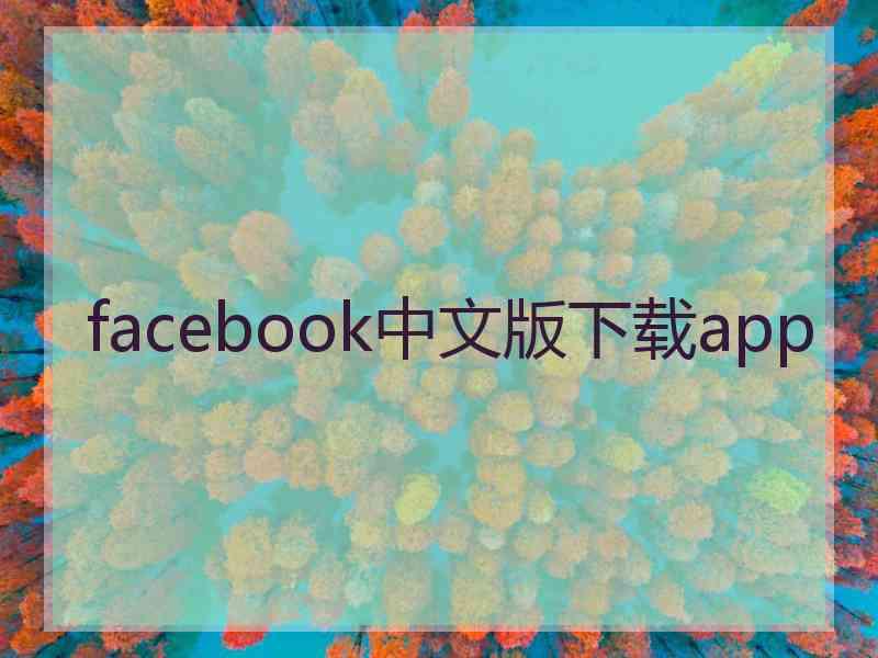 facebook中文版下载app