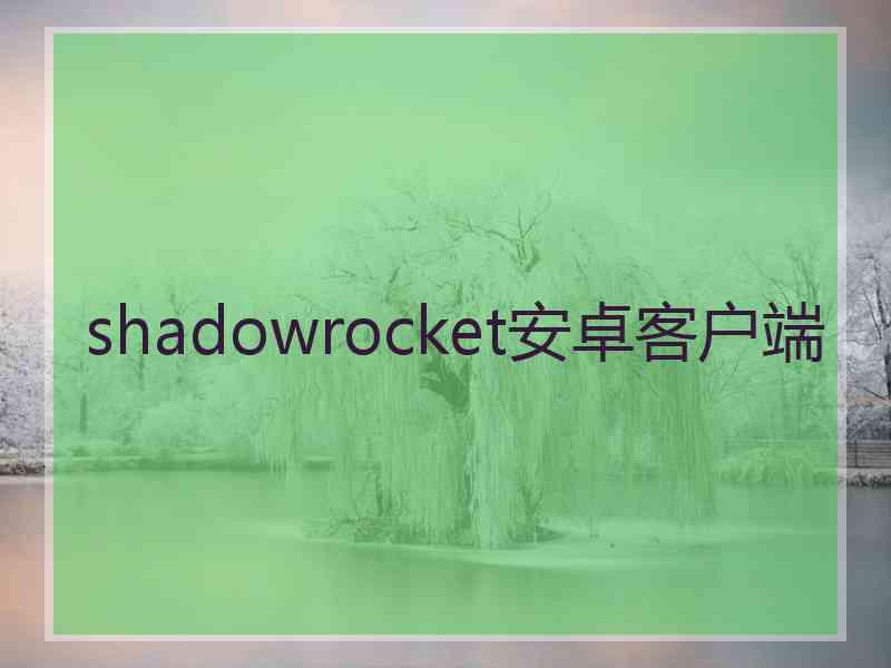 shadowrocket安卓客户端