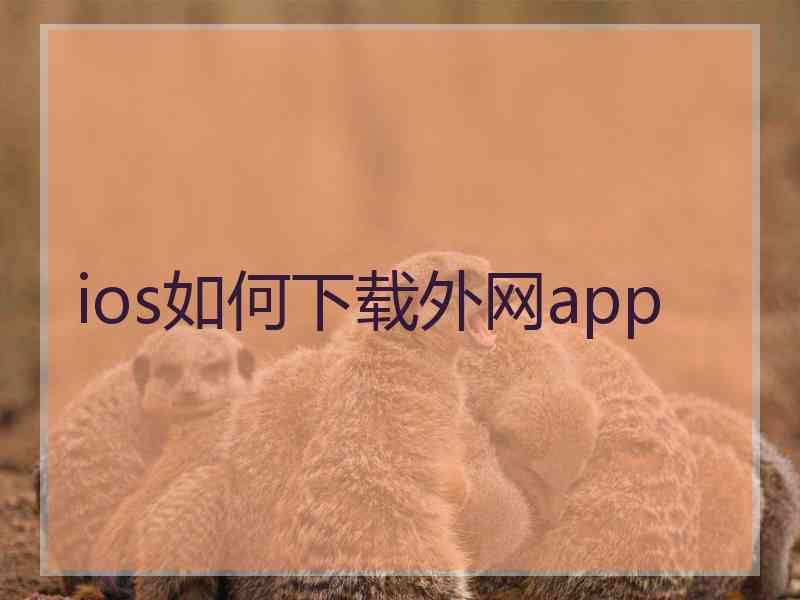 ios如何下载外网app