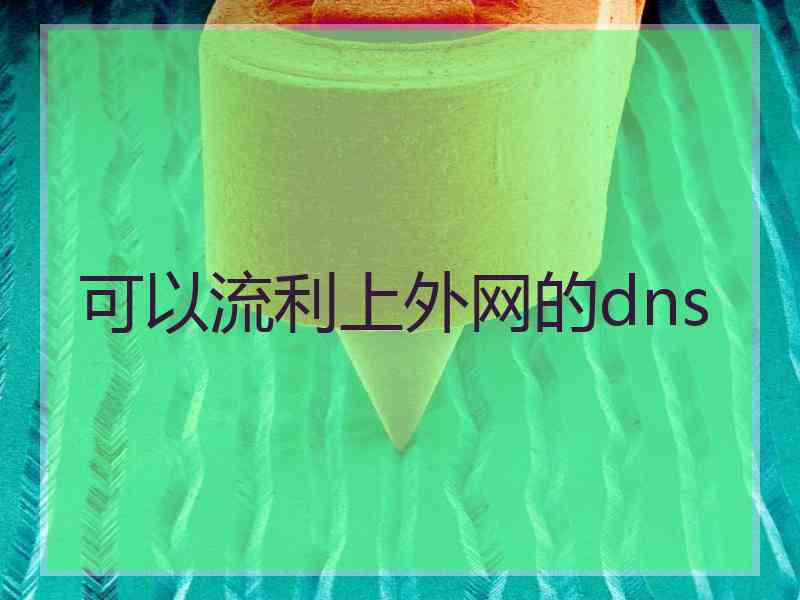 可以流利上外网的dns