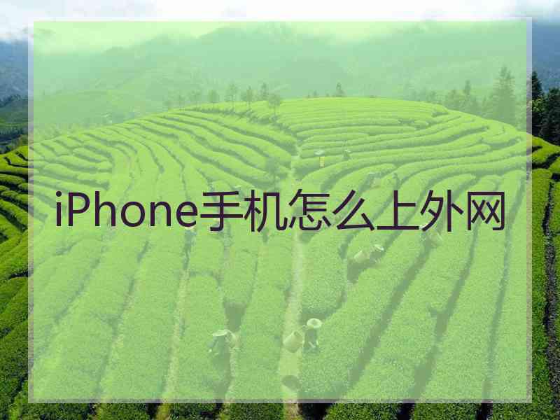 iPhone手机怎么上外网