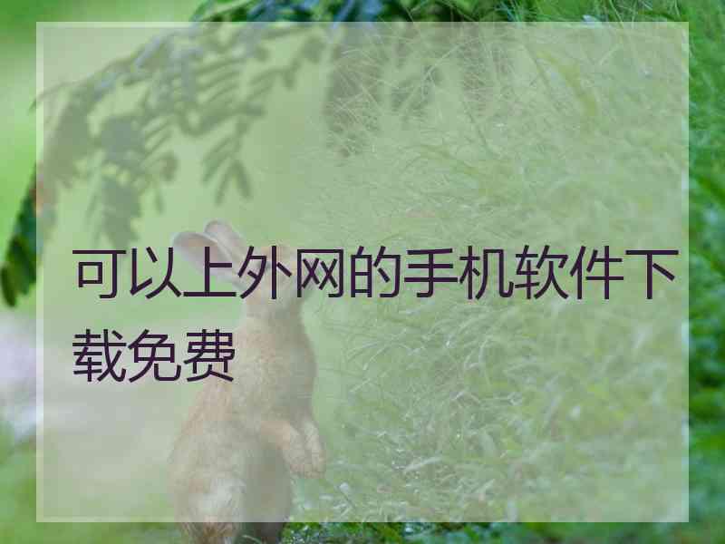 可以上外网的手机软件下载免费