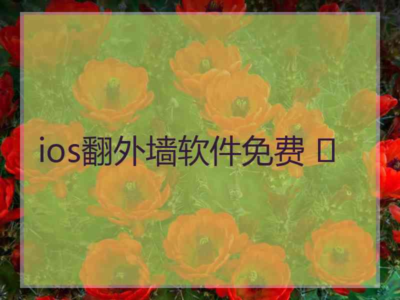 ios翻外墙软件免费 	