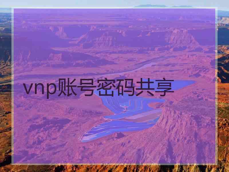 vnp账号密码共享