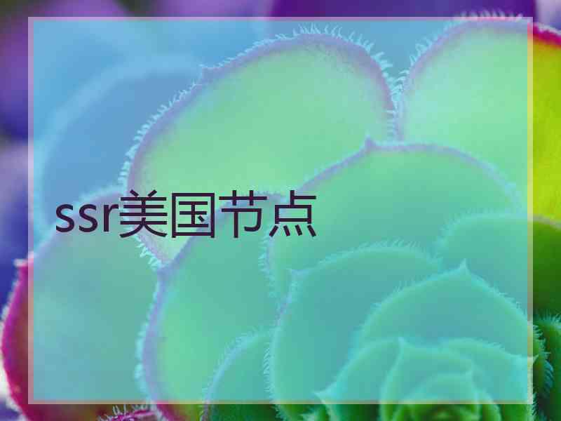 ssr美国节点