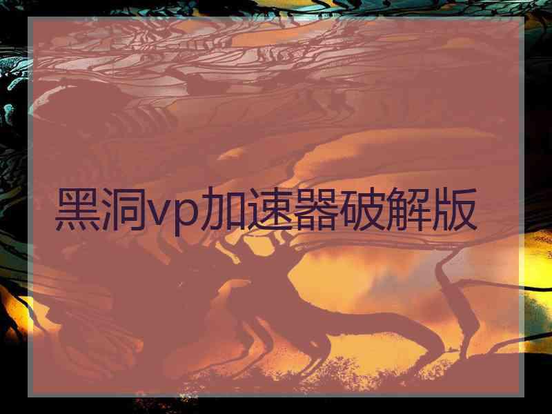 黑洞vp加速器破解版