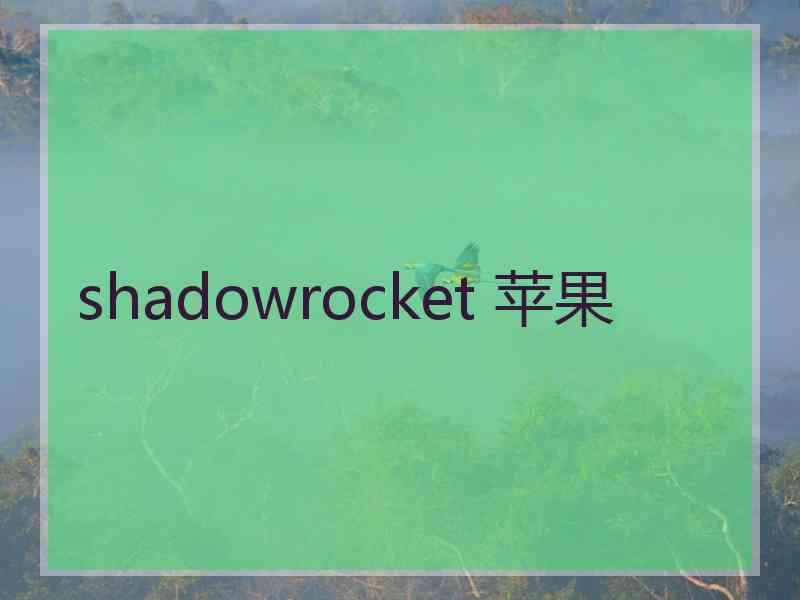 shadowrocket 苹果