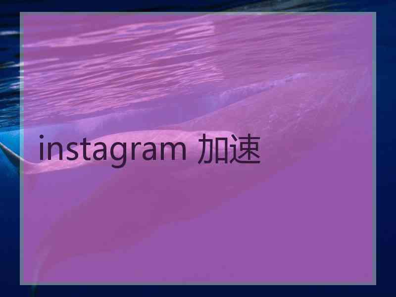 instagram 加速