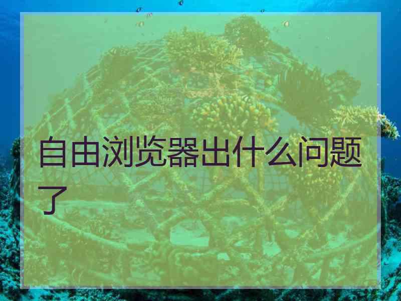 自由浏览器出什么问题了