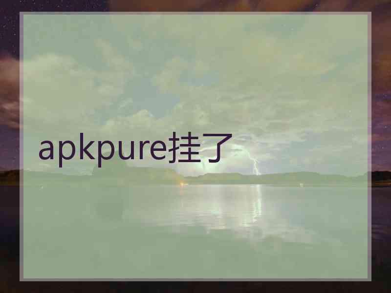 apkpure挂了