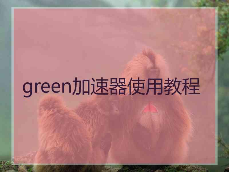 green加速器使用教程