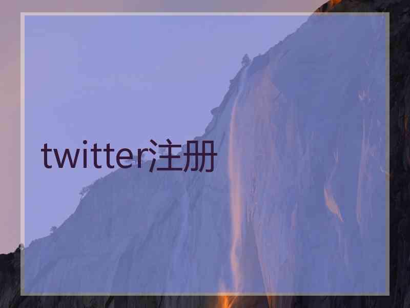 twitter注册