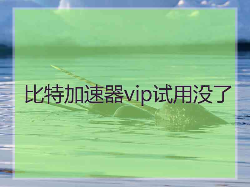 比特加速器vip试用没了