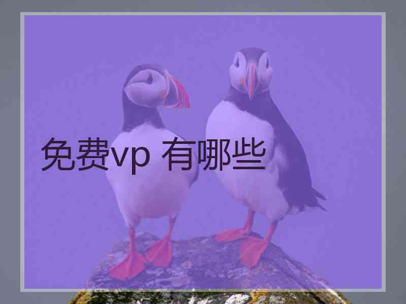 免费vp 有哪些