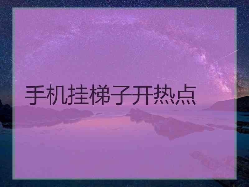 手机挂梯子开热点