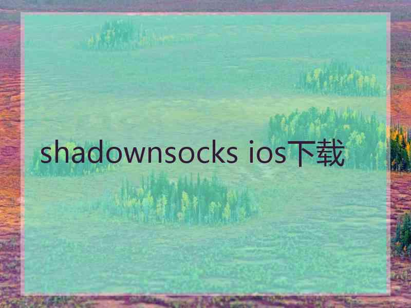 shadownsocks ios下载