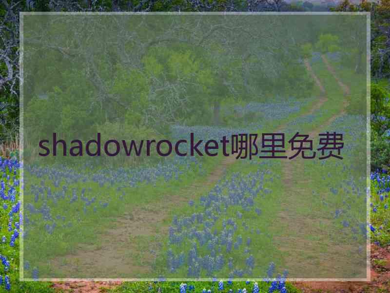 shadowrocket哪里免费