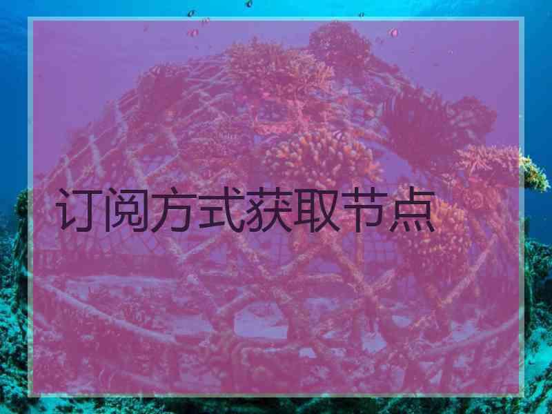 订阅方式获取节点