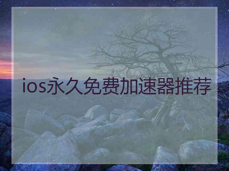 ios永久免费加速器推荐