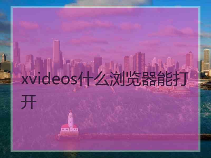 xvideos什么浏览器能打开