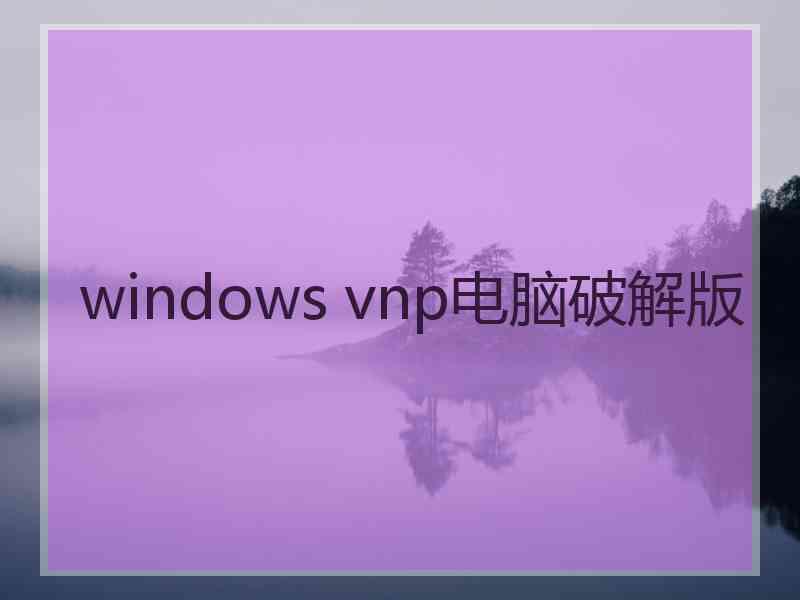 windows vnp电脑破解版