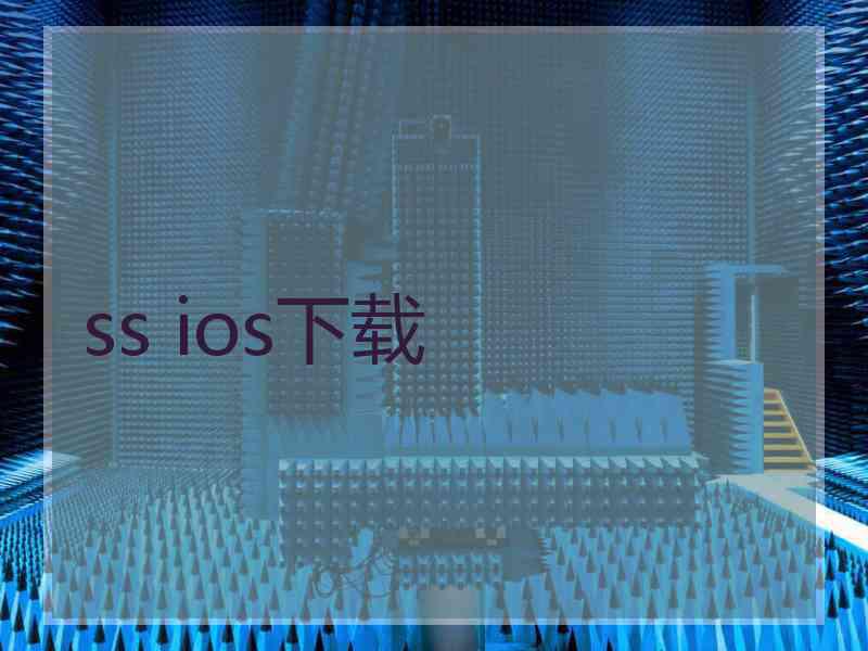 ss ios下载