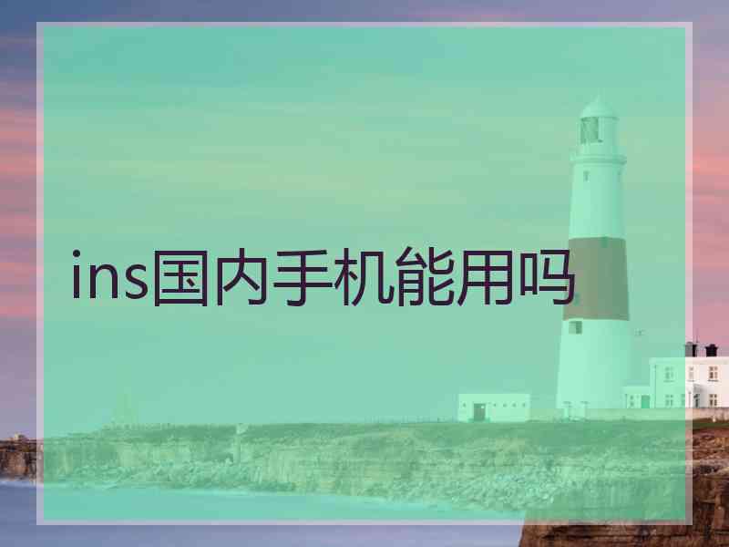 ins国内手机能用吗