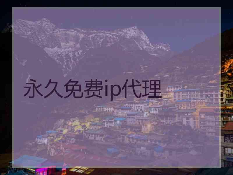 永久免费ip代理