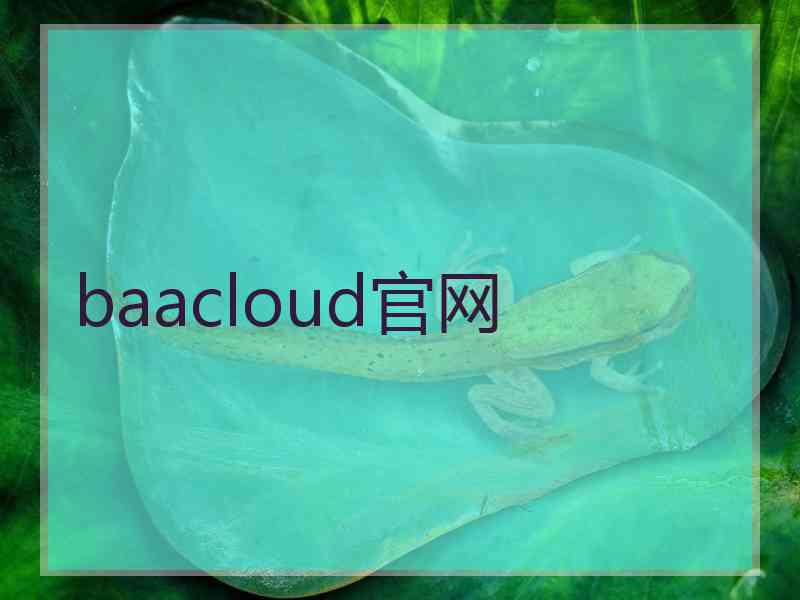 baacloud官网