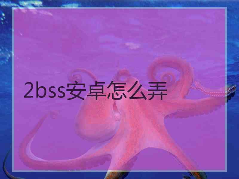 2bss安卓怎么弄