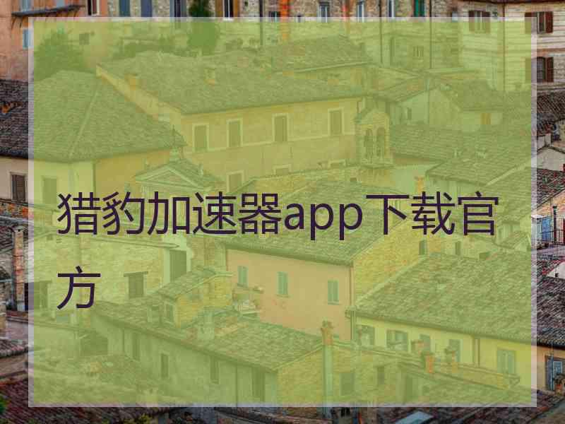 猎豹加速器app下载官方